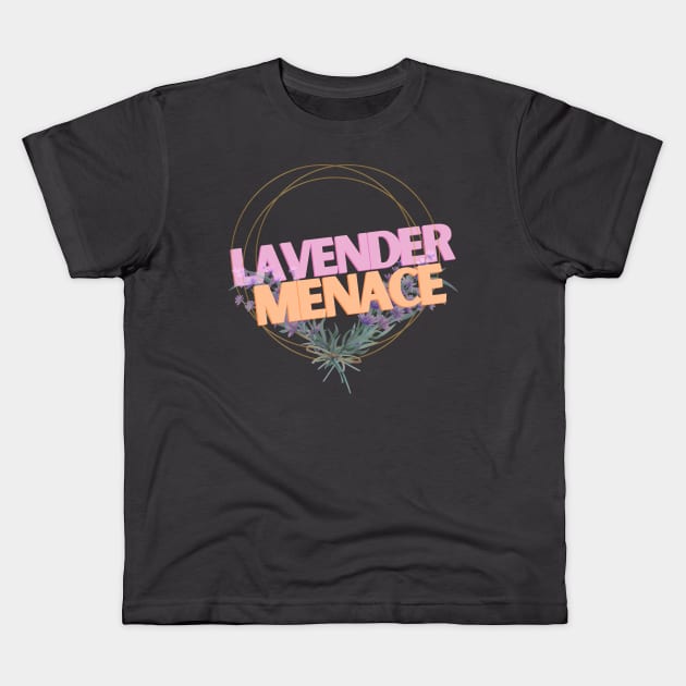 lavender menace Kids T-Shirt by goblinbabe